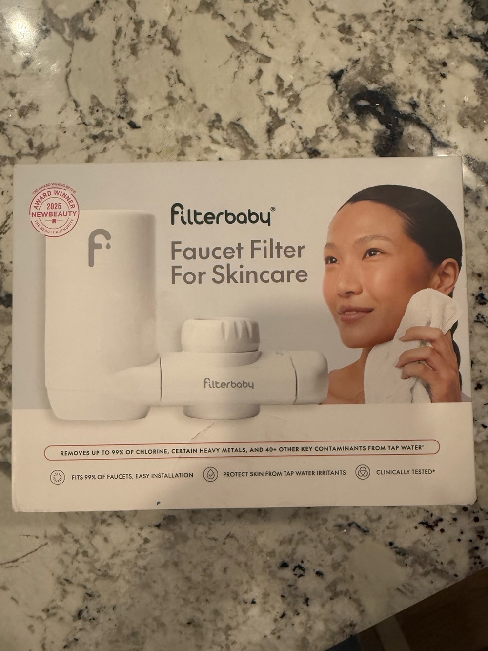 FilterBaby Faucet Filter for Skincare – White